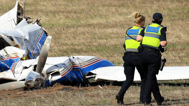 An investigation into a two-plane crash that claimed the lives of four people is underway. Picture: Mark Stewart