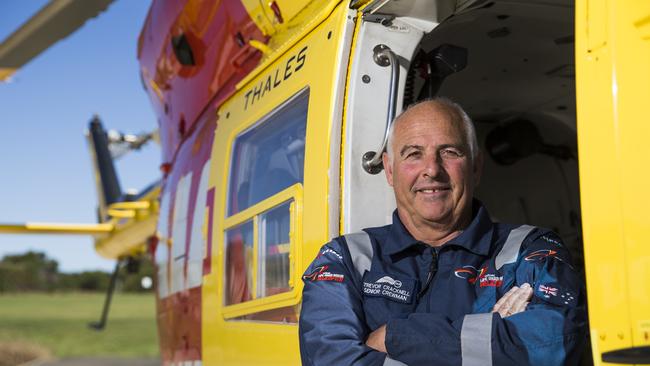 Trevor Cracknell is a veteran Westpac Rescue Helicopter Service crewmen who's performed more than 1000 rescues. Picture: Dylan Robinson