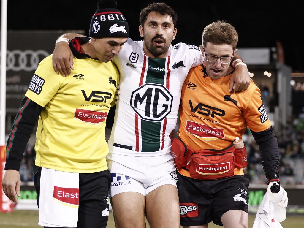 Alex Johnston has been ruled out for the season for the Rabbitohs. Picture: Daniel Pockett/Getty Images