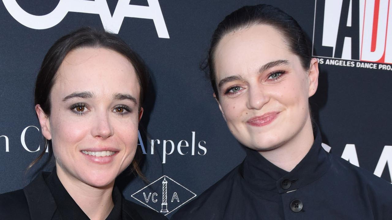 Elliot Page (left) and Emma Portner. Picture: Getty