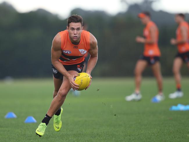 Josh Kelly during GWS Giants open training session ahead of first game of the season. Picture. Phil Hillyard