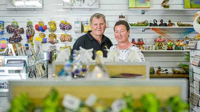 BIG REVEAL: Helen Dean and Noel Skinner are the owners of Calliope Gift, Garden and Party, which opens today. Picture: Matt Taylor GLA060918PARTY