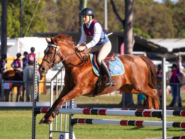 Karlee Searle and Rockett at the PQC State Showjumping Championships 2023.