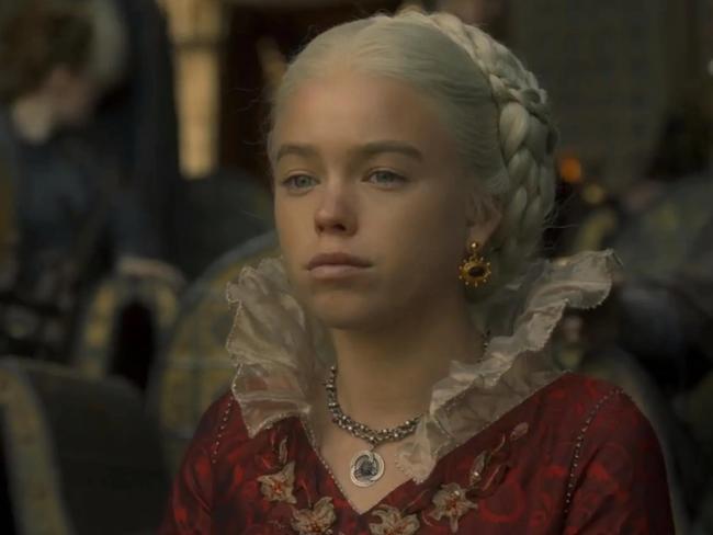 Alcock as ­Princess Rhaenyra Targaryen in House of the Dragon. Picture: HBO