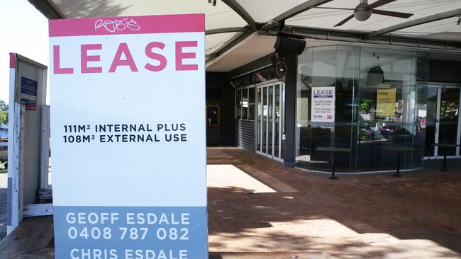 “For Lease” signs are dotted across Paddington’s high streets. Picture: AAP/Claudia Baxter