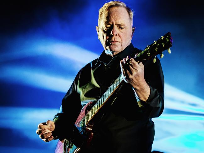 Bernard Sumner, of New Order, at Myer Music Bowl, on Saturday Macrh 14, 2020. Picture: Luke Sutton