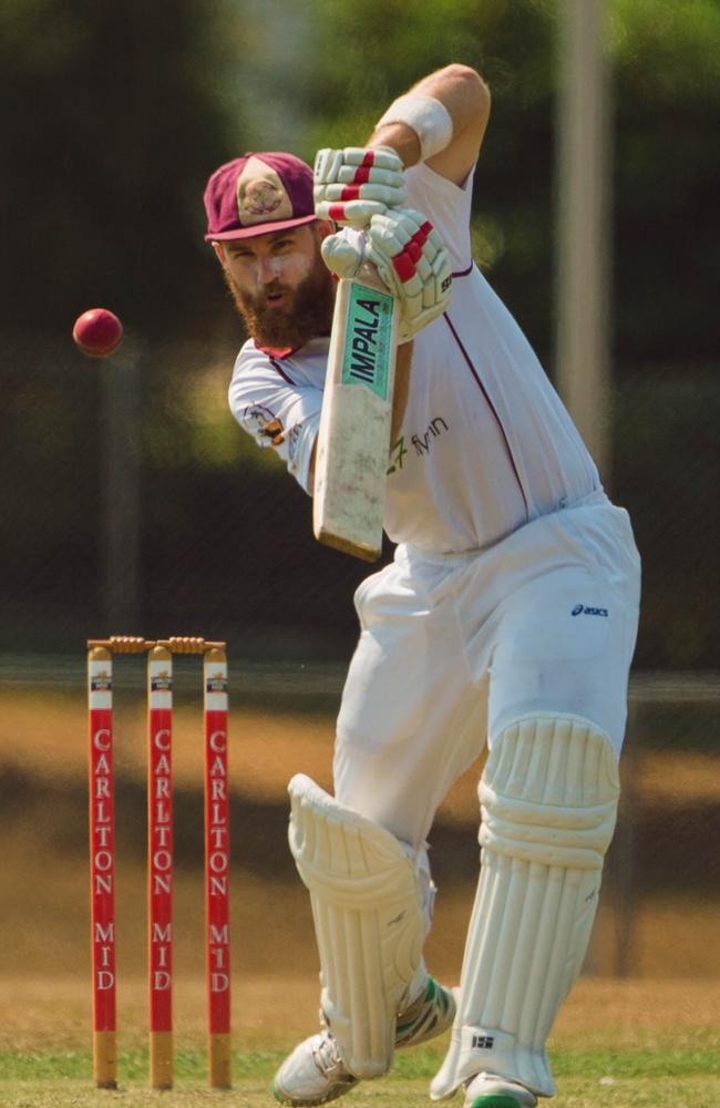 Palmerston's Robert Vandermeullen during round 8 of Darwin Premier Grade cricket: Palmerston v Tracy Village at Cazalys Oval.
