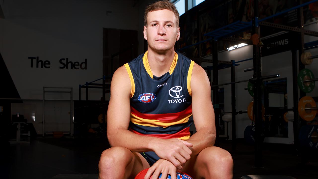 Jordan Dawson will play in the midfield for the Crows in round 1. Picture: Kelly Barnes