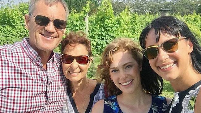 The Falkholt family, mum Vivian, father, Lars, left, Home and Away star Jessica, right, and her Annabelle, died in the Boxing Day crash. Picture: Facebook