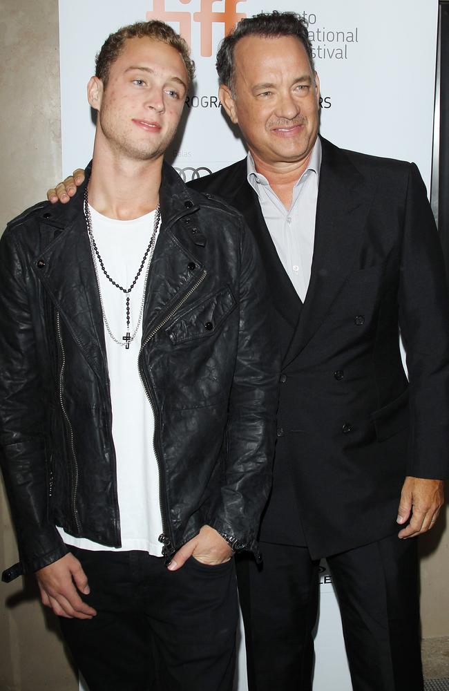 Tom Hanks and his son Chet Hanks. Picture: Michael Tran/FilmMagic