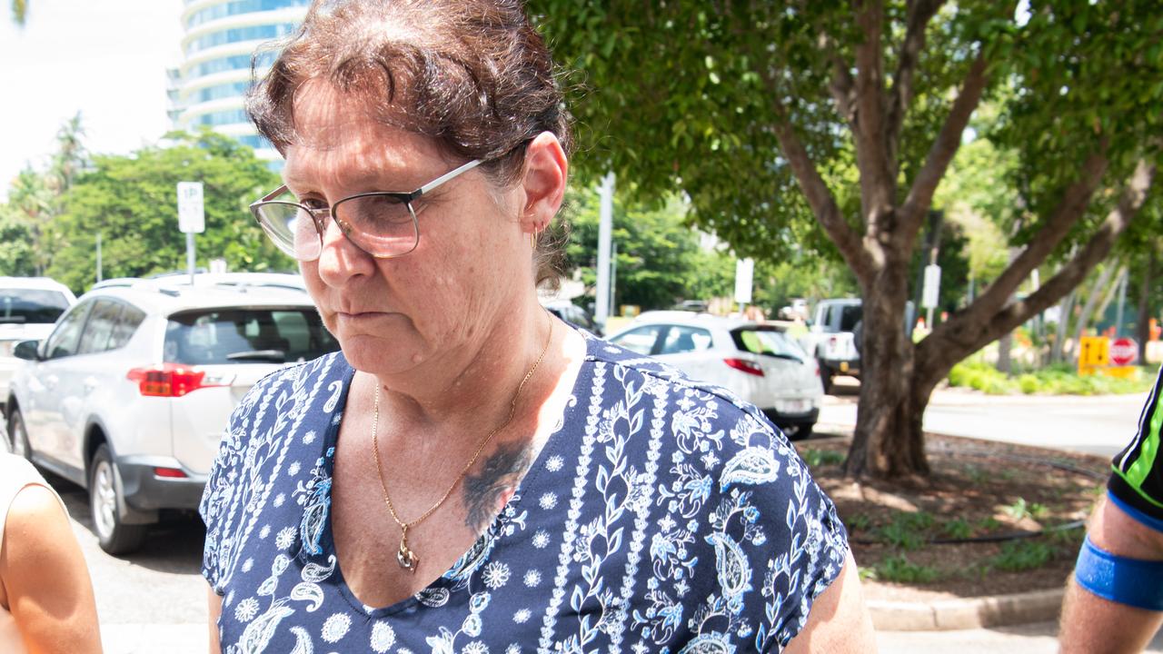 Deborah Karen Mason, 50, and her son Joshua Gary Mason, 23, allegedly tried to cover up a fatal hit and run by burying 50-year-old grandmother Kumanjayi Napurrurla Dixon in an unmarked grave on Monday May 30. Deborah appeared in Supreme Court on Wednesday December 13. Picture: Pema Tamang Pakhrin