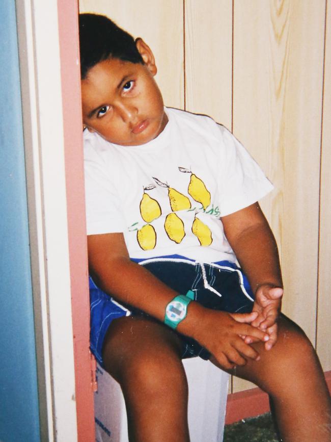 A childhood photo of Aussie tennis champion Nick Kyrgios.