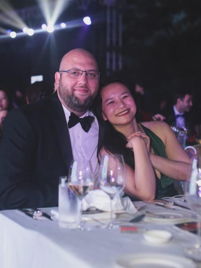 Nick Coyle and Cheng Lei at an event in Beijing in 2019.