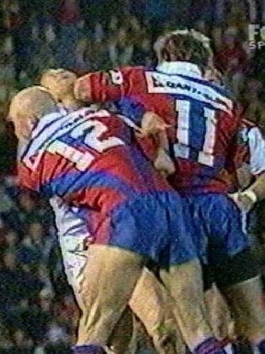 Clint Newton floors Ashton Sims in 2004.