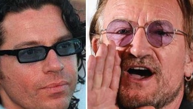 Michael Hutchence and Bono had a falling out towards the end of the INXS star’s life. Picture: Getty Images/AFP