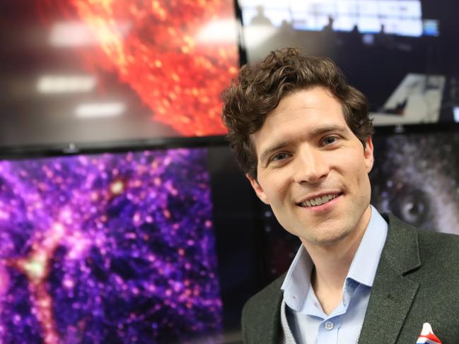 Professor Alan Duffy at Swinburne University’s Keck Observatory Remote Viewing Facility. Picture: AAP Image/David Crosling