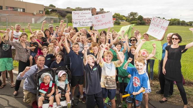 Objectors in the community celebrated in March when Whitehorse Council reversed its decision to approve a 310-dwelling development in Box Hill South. Picture: Eugene Hyland