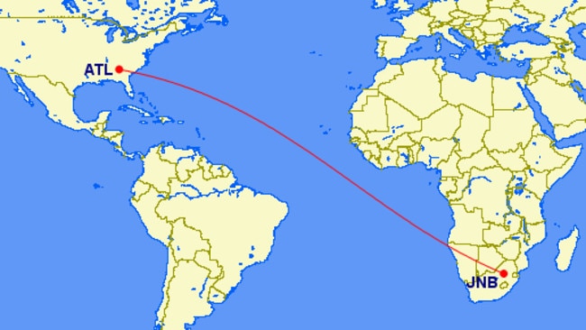Flight routes. Picture: Great Circle Mapper