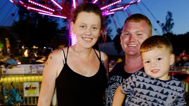 2015 Ipswich New Year's Eve at North Ipswich Reserve. Alex and Chris Fowke with Kai and Jayden. Photo: David Nielsen