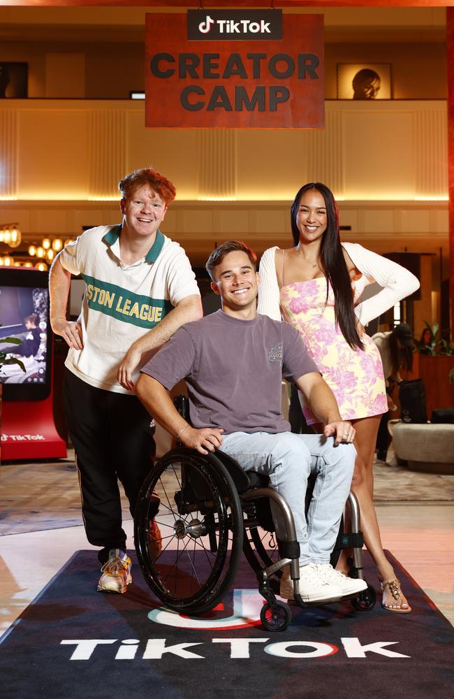 More than 500 of Australia’s best TikTok creators have gathered in Sydney for the social media app’s creative camp, and live-streamed 2022 awards show. Picture: Richard Dobson