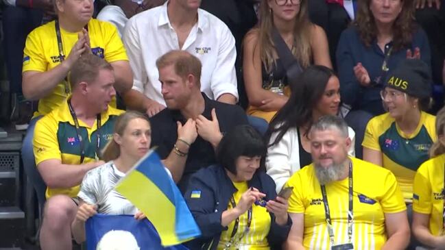 Harry and Meghan watch wheelchair basketball