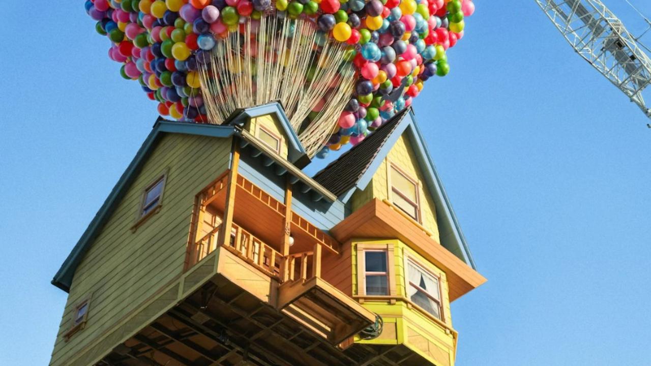 Your eyes do not deceive you! An exact replica of the Up house from the 2009 Pixar film of the same name, along with other homes from iconic films and TV shows, is being listed on Airbnb as a short stay experience. Picture: supplied/Airbnb