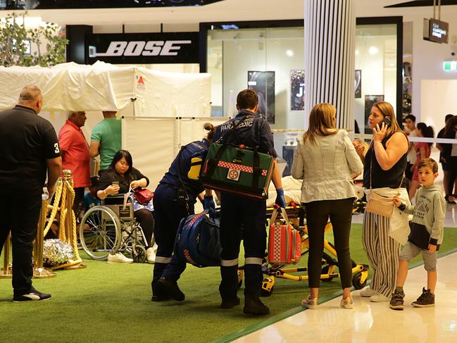 Shoppers at Westfields Parramatta were injured last night during a promotional prize grab frenzy. Picture: Bill Hearne