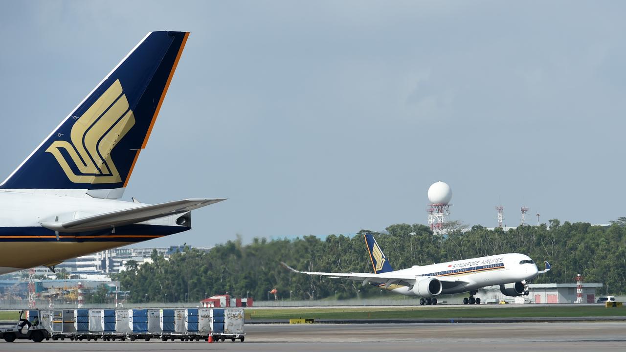 The Singapore Airlines flight will take almost 19 hours from Singapore’s Changi Airport, seen here, to Newark Liberty Airport near New York City. Picture: AFP/Roslan Rahman