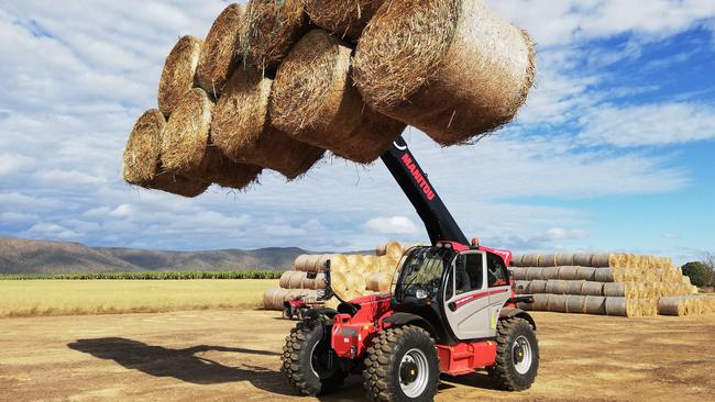 The Manitou MLT-X 961-145 V+L packs a lift capacity of 6000kg, 9m lift height and 200L/min hydraulic capacity. Picture: Jayson Johns