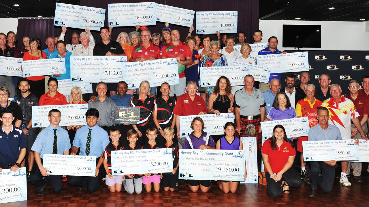 Multiple local non-for-profit organisations have received grants from Hervey Bay RSL yesterday, with the grants combined totalling over $200,000.