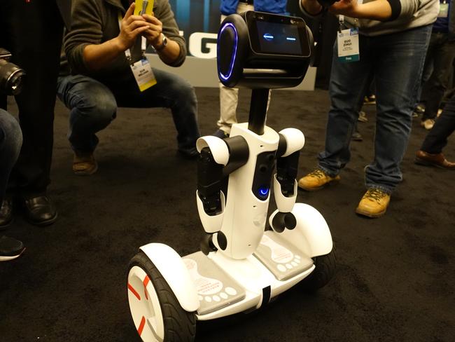 Ninebot Segway’s robot ... The gadget functions both as a personal transport device and a robotic butler. Picture: Jennifer Dudley-Nicholson