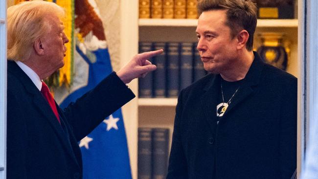 Donald Trump and Elon Musk at the White House. Picture: AFP