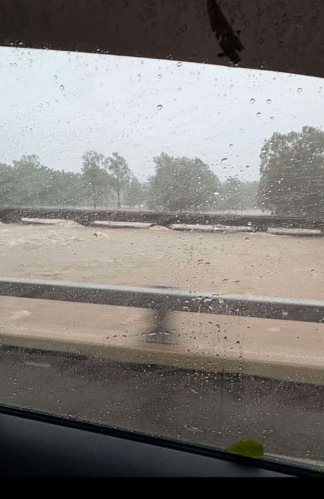 Simone Lennox took this picture on the Bruce Hwy's Ollera Creek bridge at 7.28am, Feb 2.