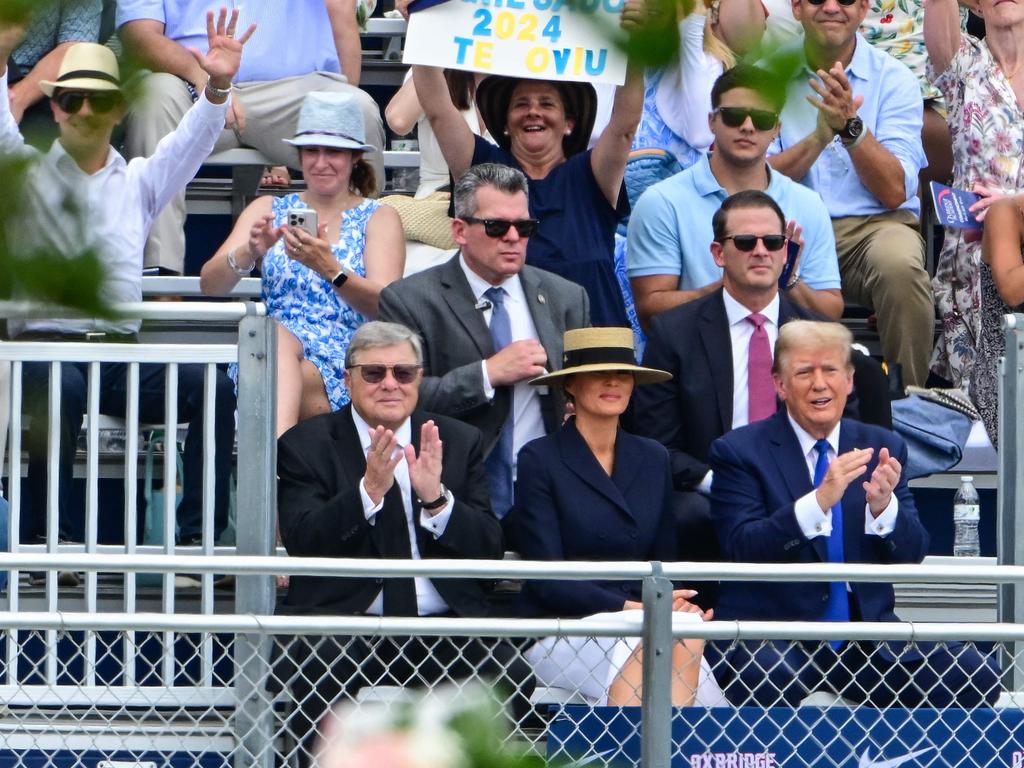 The pair were proud parents as they celebrated their towering son’s graduation. Barron has kept a low profile in recent years. Picture: Giorgio VIERA / AFP)