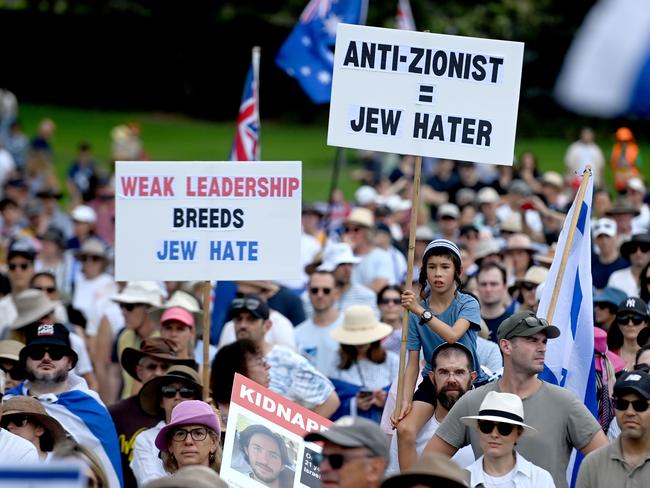 SYDNEY, AUSTRALIA.Thousands turnout for the antisemitism rally In SydneyÃs Domain.Picture: Jeremy Piper