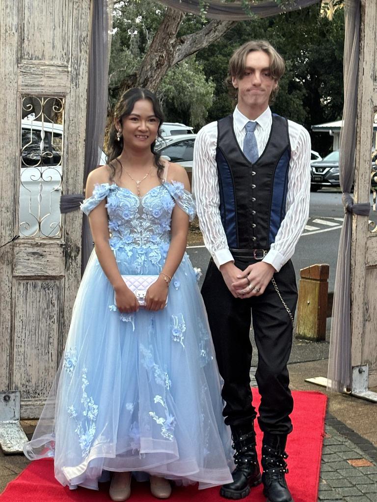 Students arrive at the Hervey Bay State High School formal.