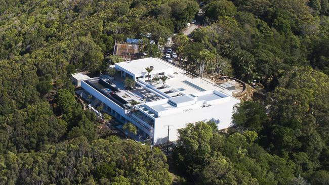 Chris Hemsworth and Elsa Pataky's Byron Bay mansion in the final stages of its construction. Their second property is less than a kilometre from this one.