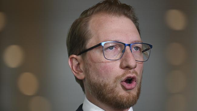 Opposition home affairs spokesman James Paterson is continuing to push the government on the details of visas granted to Palestinians fleeing Hamas-controlled Gaza. Picture: NewsWire / Martin Ollman