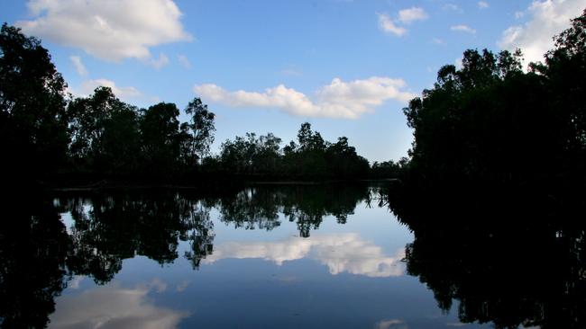 The countryside around Gan Gan in East Arnhem land, where a female ranger was taken by a crocodile. Picture: Elise Derwin