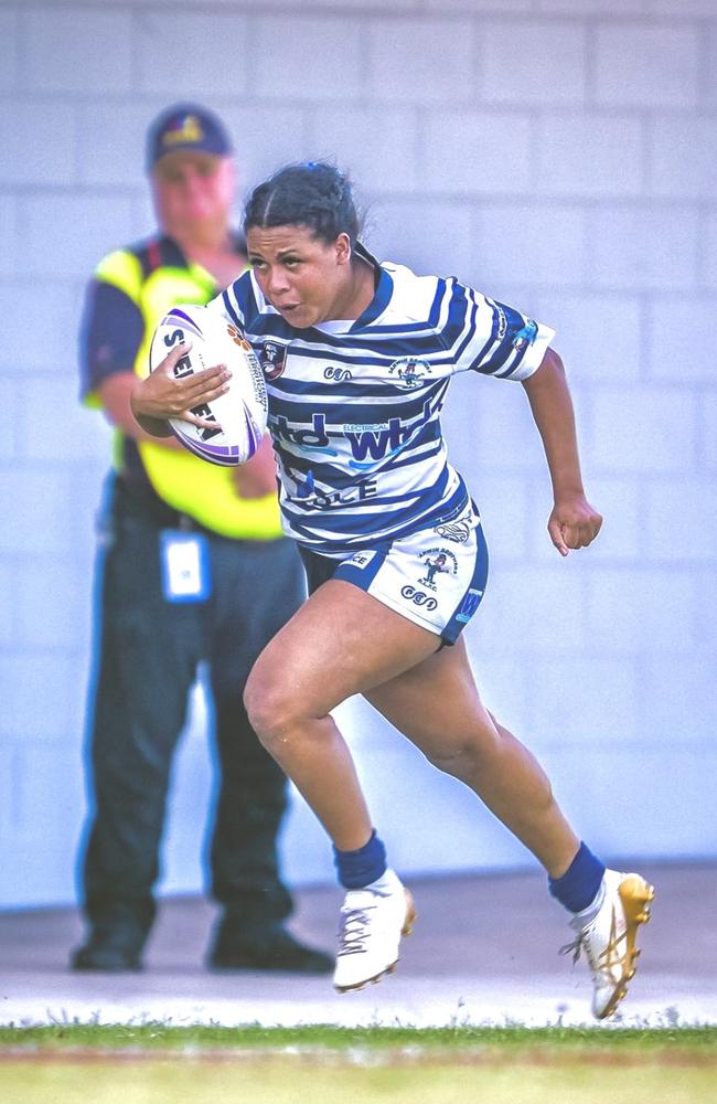 Darwin Brothers' Latoniya Norris starred in the 2023 season. Picture: NRL NT