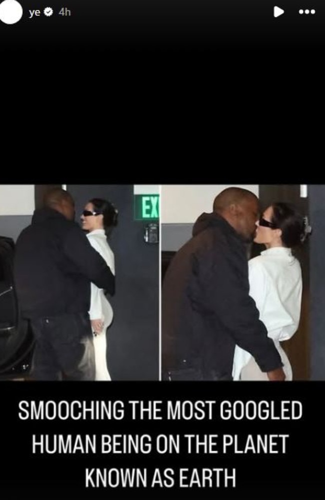 West just can’t stop calling his wife “the most Googled”. Picture: Instagram