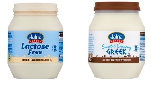 Jalna Dairy Foods Pty Ltd is conducting a recall of Jalna Lactose Free Vanilla, 1kg and Jalna Sweet &amp; Creamy Greek Coconut, 1kg. Picture: Supplied