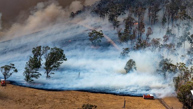 Crews on the ground fighting the Gippsland fires. Pictures: Air Attack/Facebook