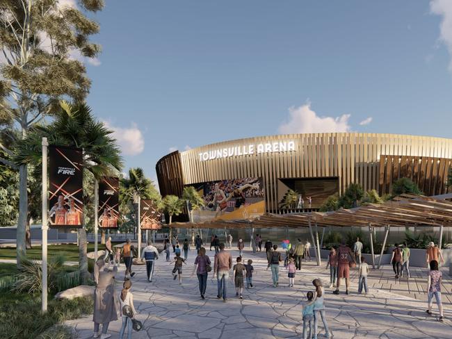 An artists' impression of the new Townsville Entertainment Arena, part of the Townsville 2032 Legacy Working Group's submission to Premier David Crisafulli.