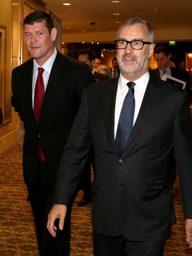 James Packer and Robert Rankin in Melbourne in 2015.