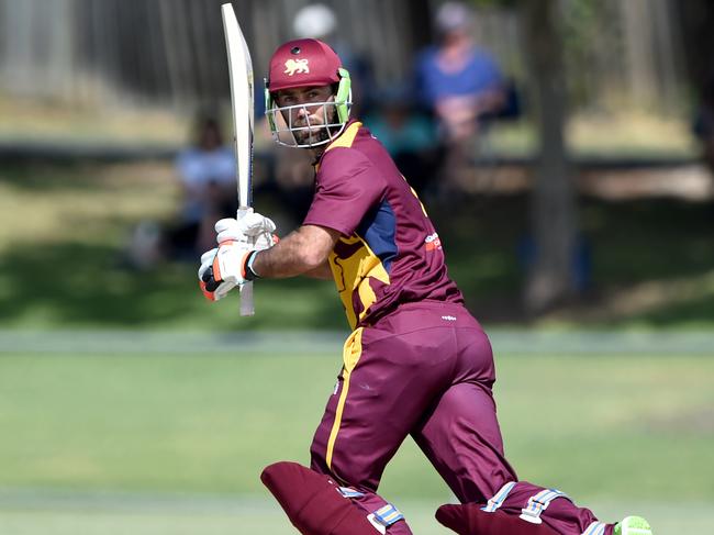 Premier Cricket: Fitzroy Doncaster v Geelong, batsman Glenn Maxwell. Picture: Steve Tanner