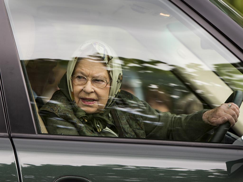 Queen Elizabeth, pictured behind the wheel earlier this year. Picture: Getty Images