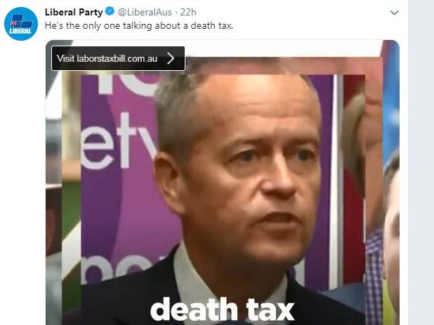 A Liberal Party election ad on Twitter.