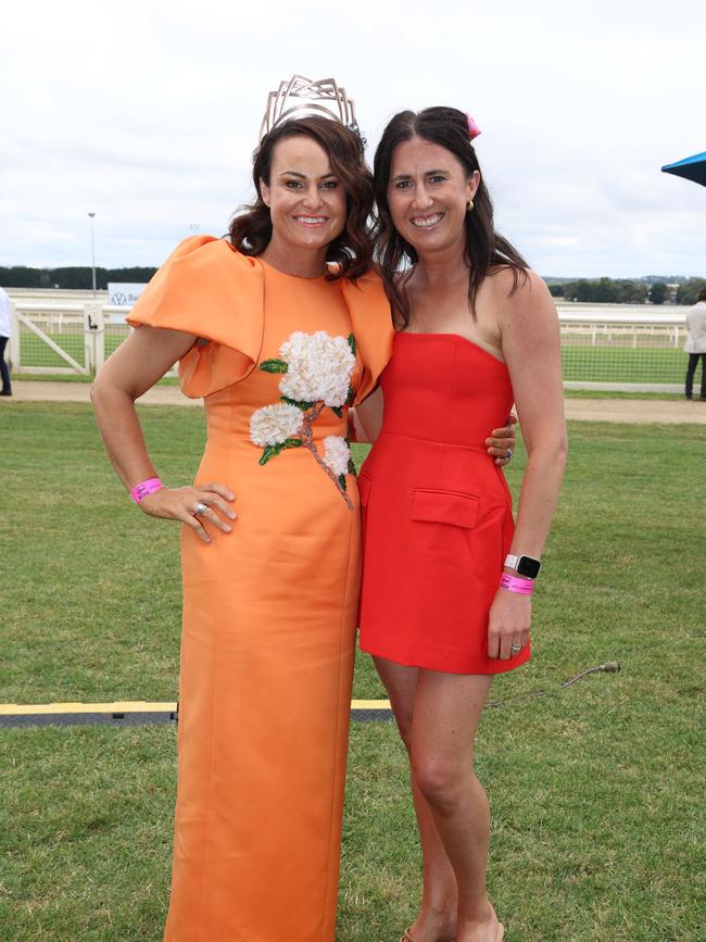 Sheree Toohey and Rachael Gleeson attend the Ballarat Cup. Picture: Brendan Beckett