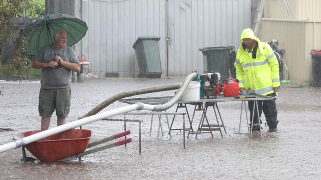 Heavy rains and flooding in Lyrup near Berri last week. Picture: Dean Martin